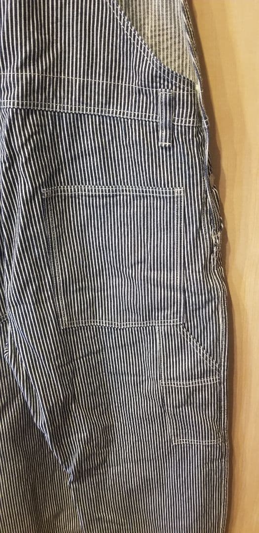 ストライプ コットン オーバーオール