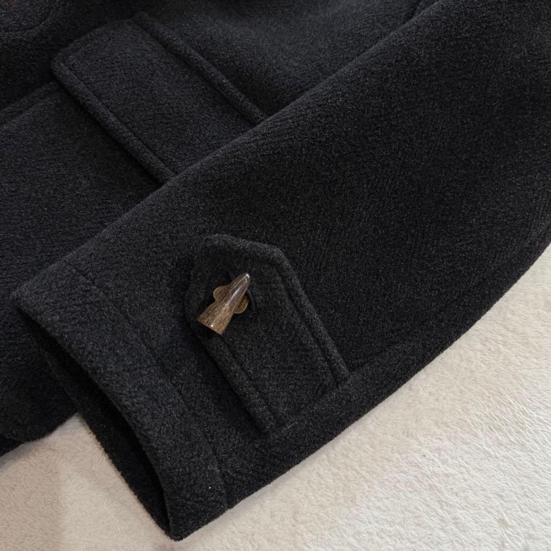 バーバリーズ　ダッフルコート　ロング丈　ノバチェック　ダークグレー　日本製　L