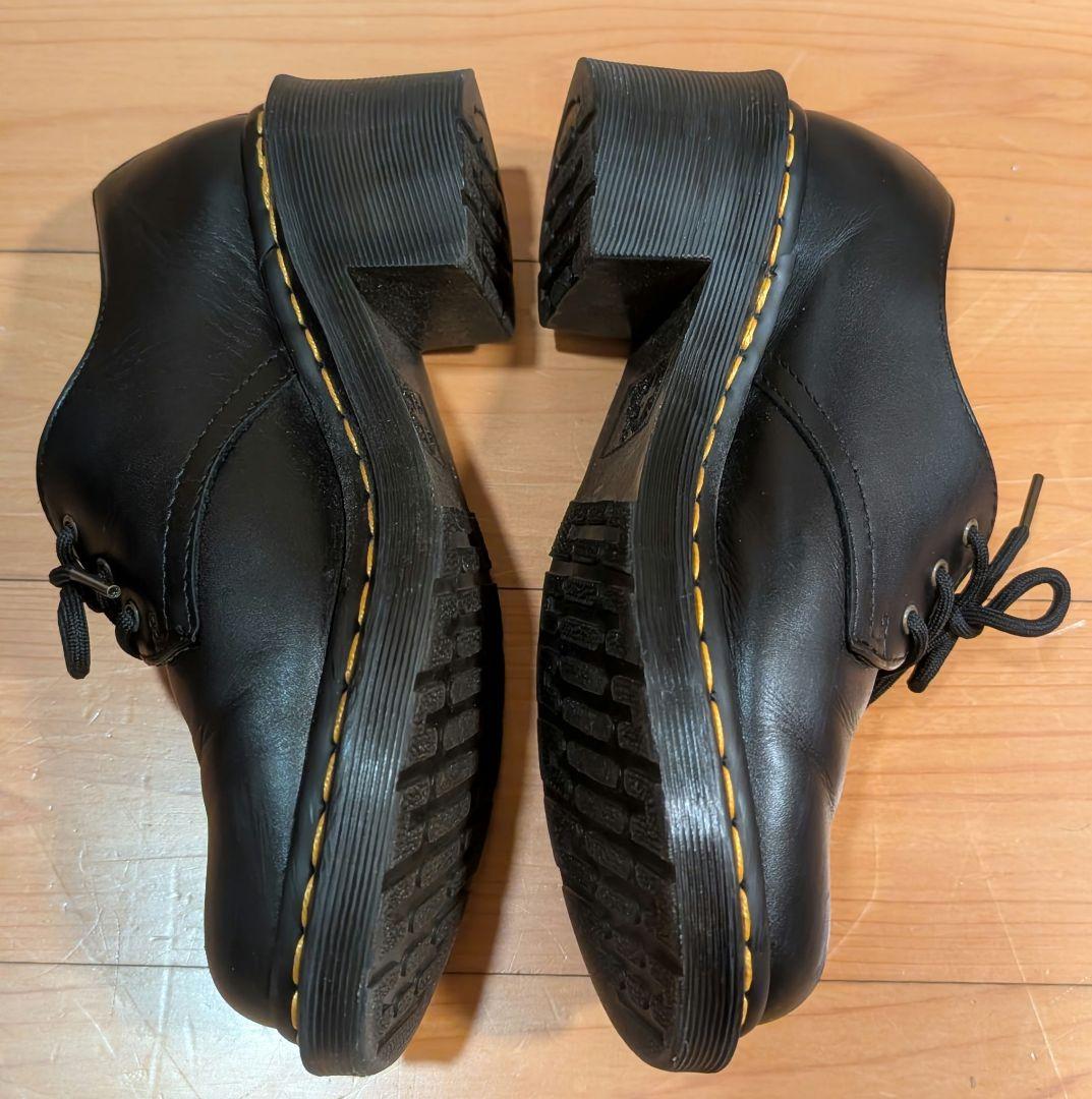 希少　ドクターマーチン　AMORY　3ホールシューズ　チャンキーヒール　レザー