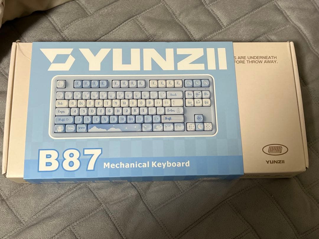 YUNZII B87 ブルー メカニカルキーボード