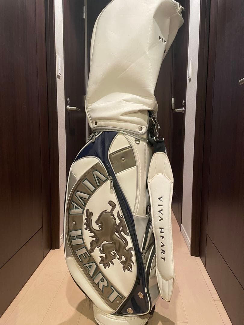 VIVA HEART キャディバッグ ホワイト・ネイビー