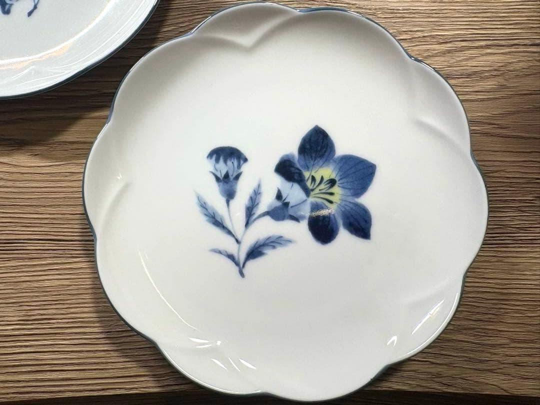 希少 乃りたけ Noritake 和皿 5枚セット 昭和モダン 花絵 廃番