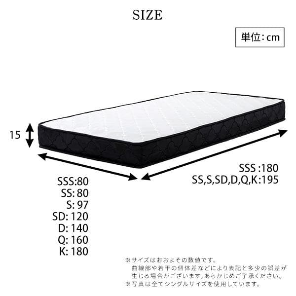 ポケットコイルマットレス(セミダブル)
