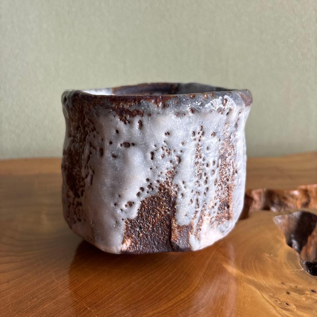 志野焼 小崎一陽造 抹茶碗 茶道具 共箱(54Hc)