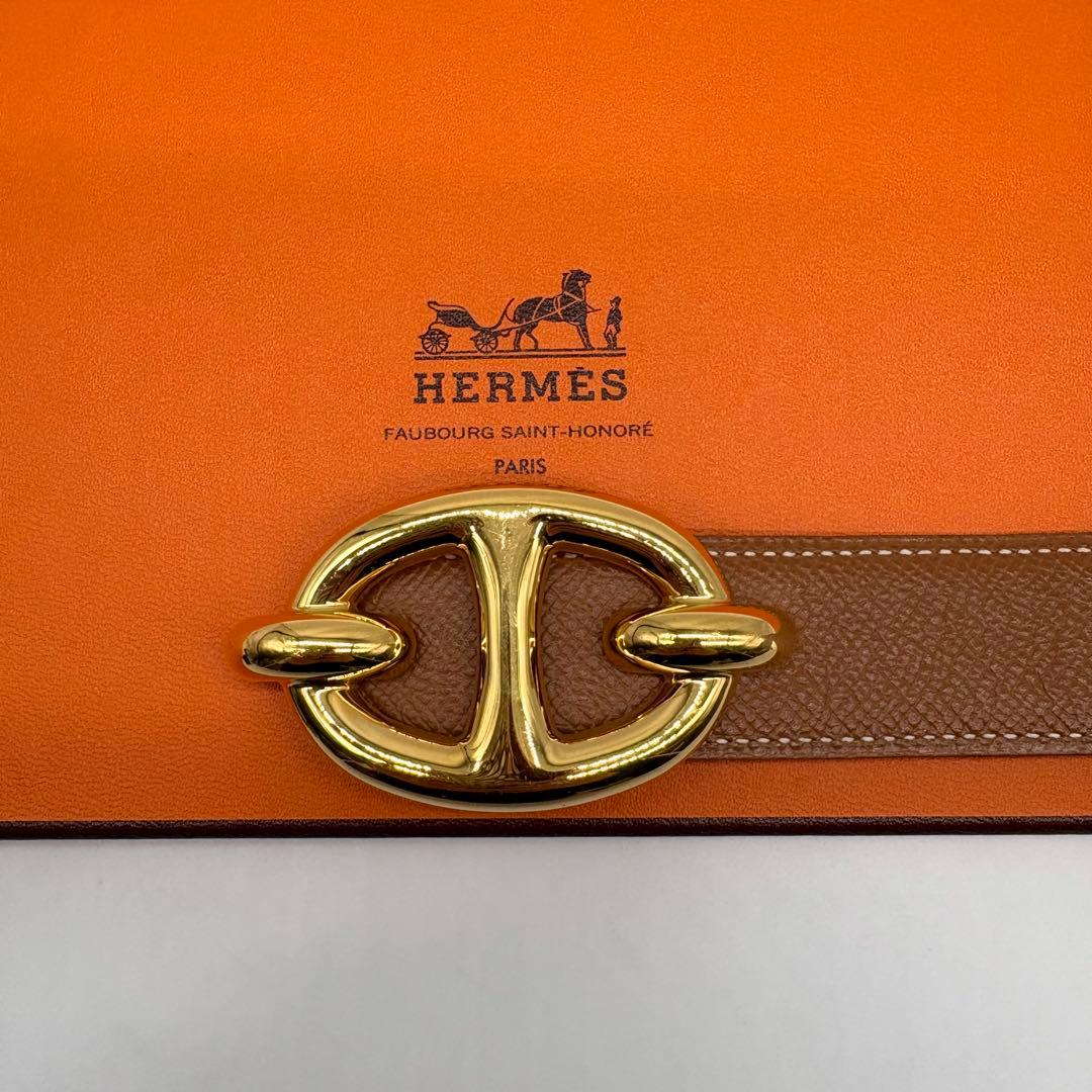 【希少 極美品】HERMES シェーヌダンクル リバーシブル ベルト ⬜︎R