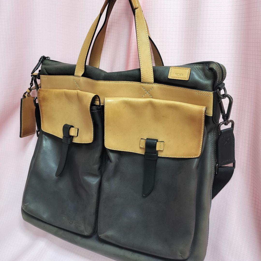 希少 TUMI ショルダーバッグ ヘルメットバッグ オールレザー 2way