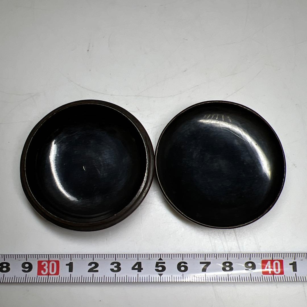 時代　青貝香合　共箱　直径約6㎝　東Y8-0106①タサオ