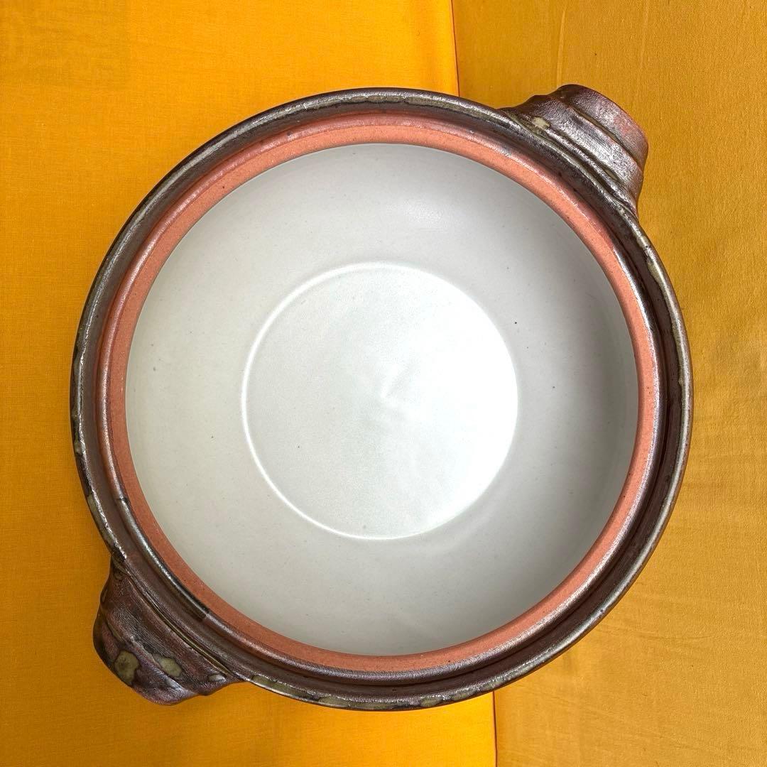 土鍋伊賀焼10.5号深鍋金彩刷毛目