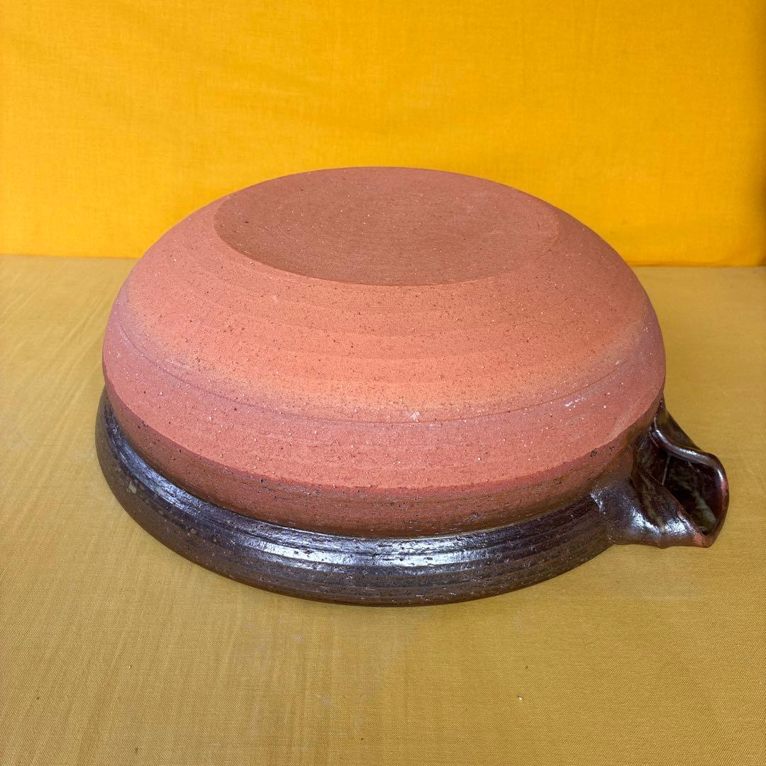 土鍋伊賀焼10.5号深鍋金彩刷毛目