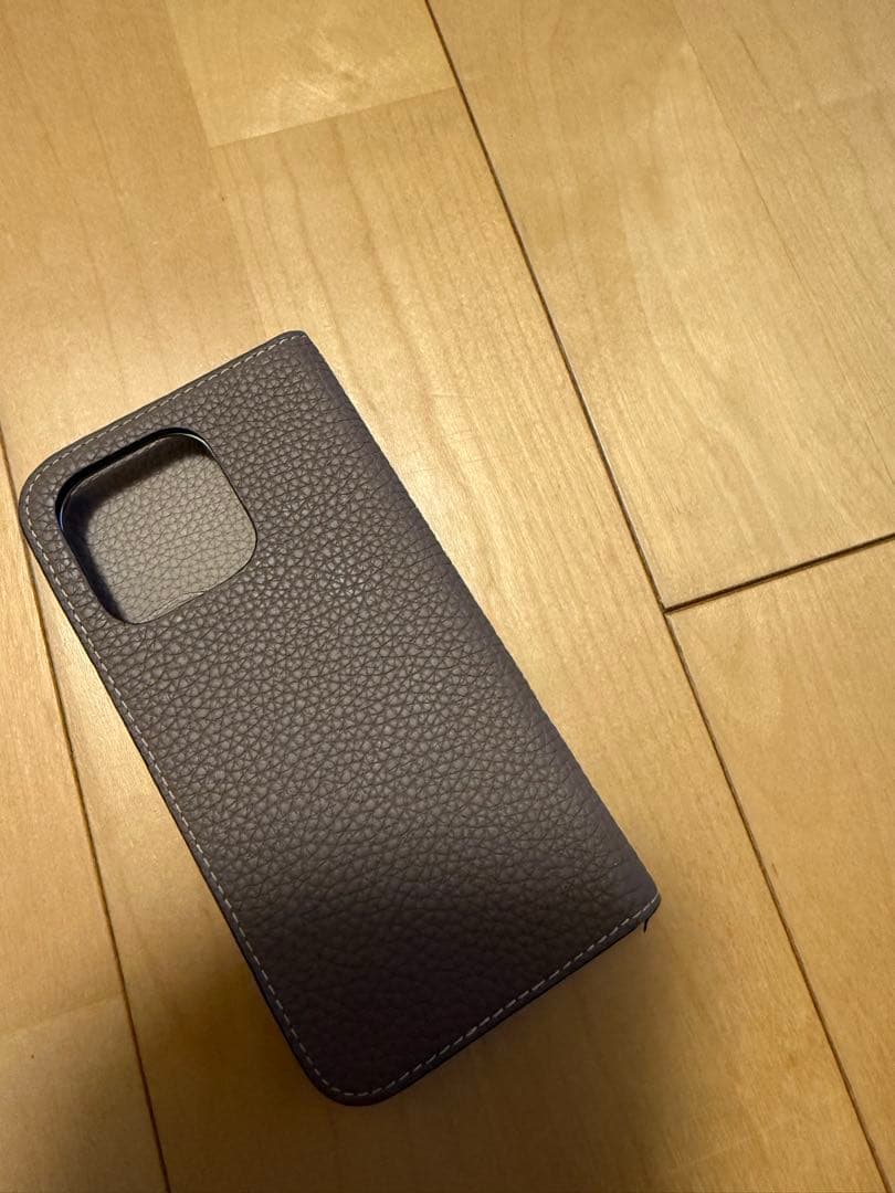 BONAVENTURA iPhone 13 Pro フリップケース グレー
