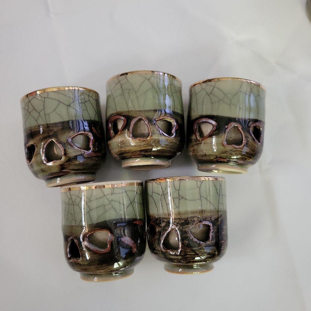 【送料込】大堀相馬焼き（徳利2個+おちょこ5個）