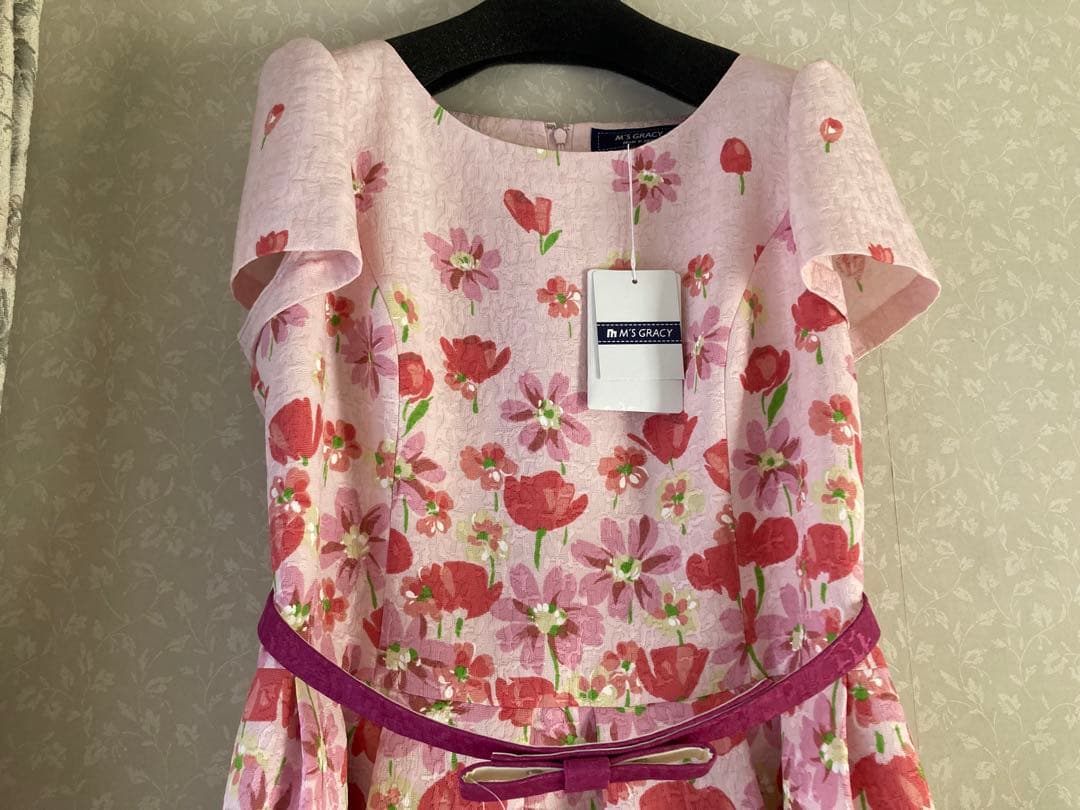 ★エムズグレイシー・42〜44★花柄ワンピース ★週末限定お値下げ