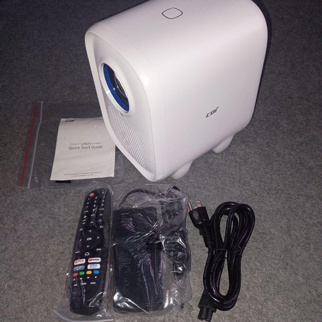 ラスト 新品 Netflix公式認定 プロジェクター COI UNO5 Q1 白