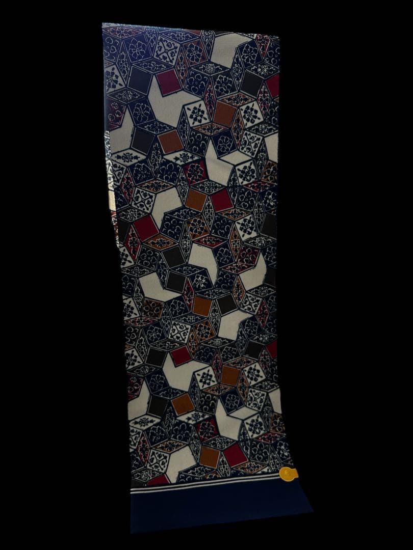 目玉 逸品 ウール100％　型染め名古屋帯