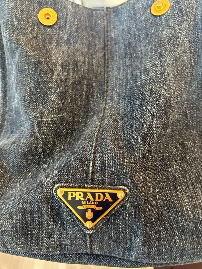 PRADA カナパ デニムトートバッグ