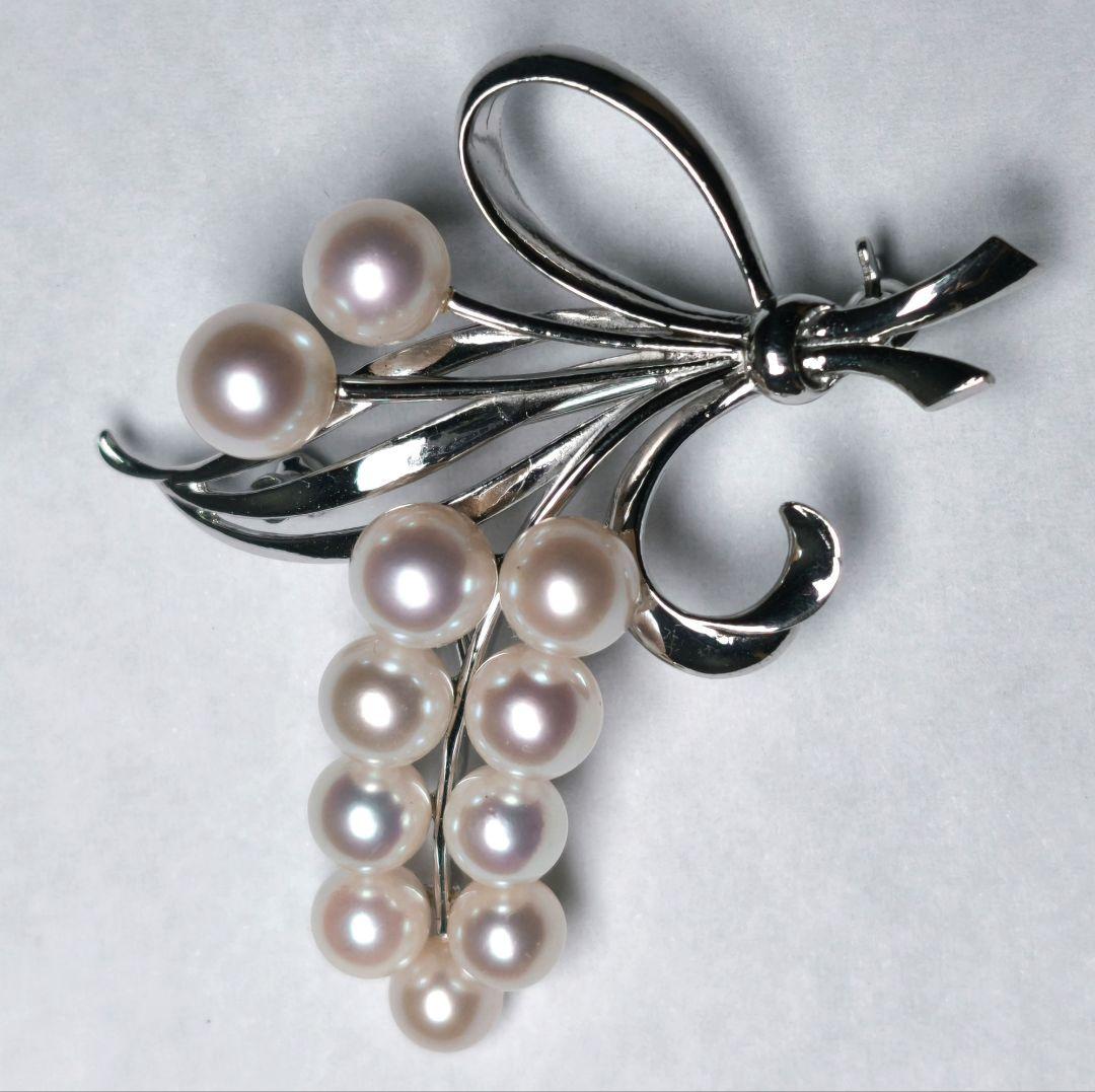 【美品 最高級】ミキモト ブローチ パール 花束 11珠 皇室御用達 箱付き