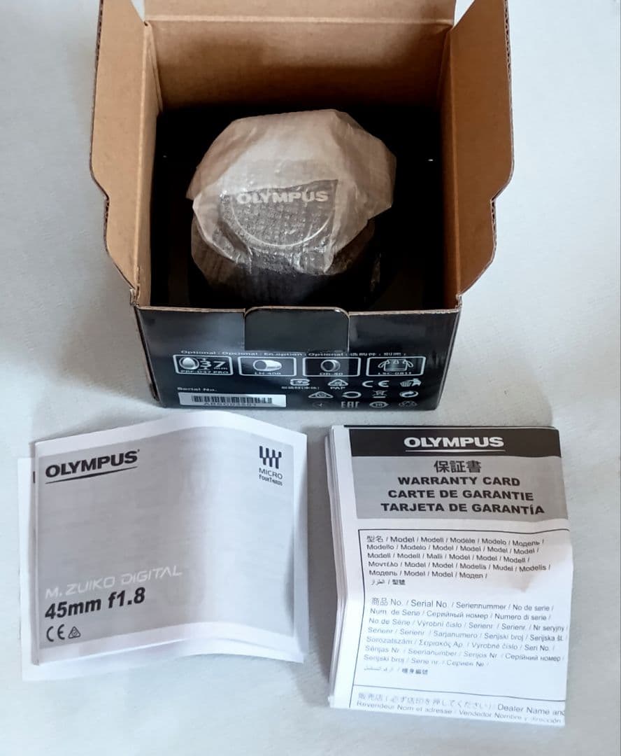 新品 オリンパス 45mm F1.8 ブラック 1年保証 キタムラ購入 送料無料
