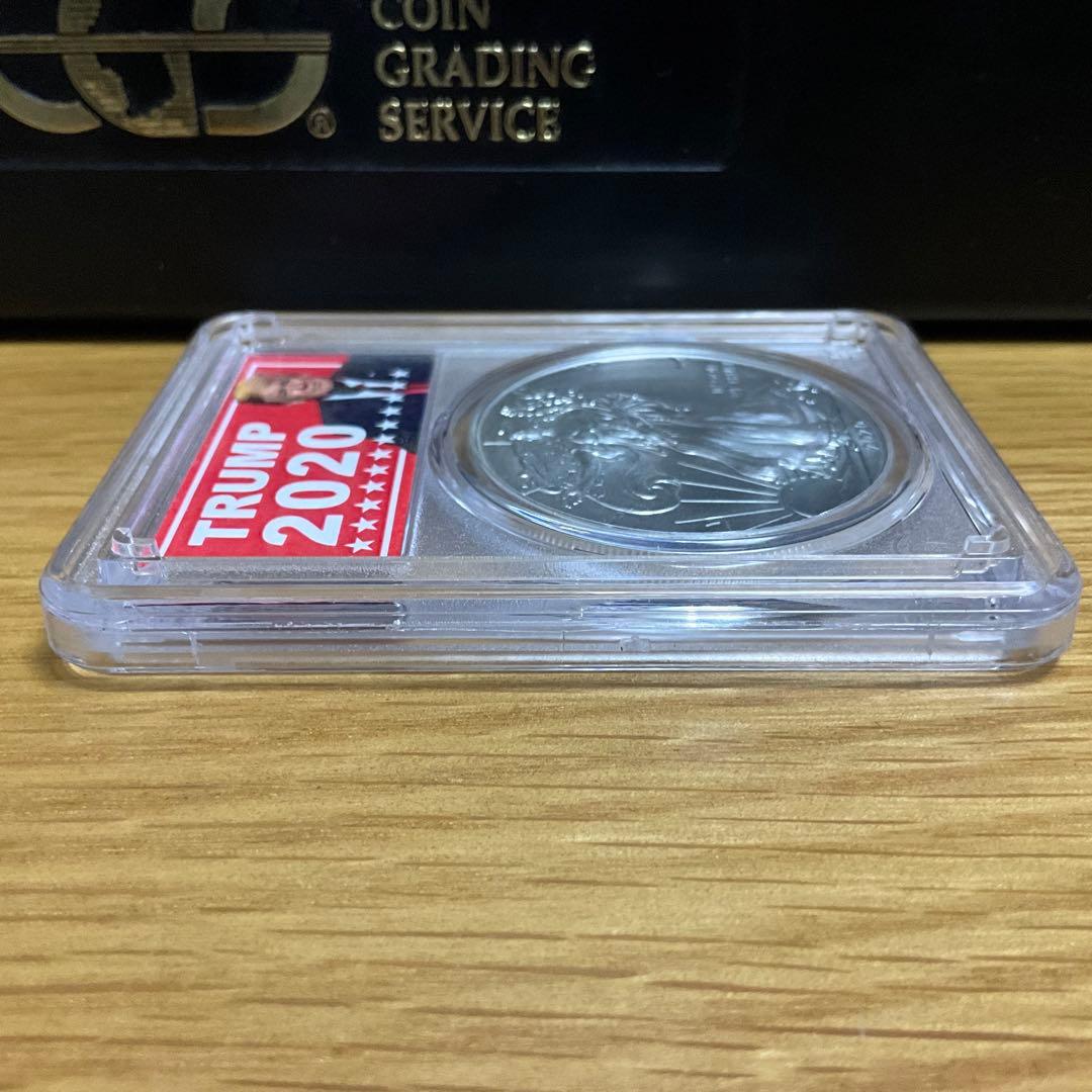 【新品】イーグル銀貨 Eagleトランプ大統領 2020 PCGS MS70