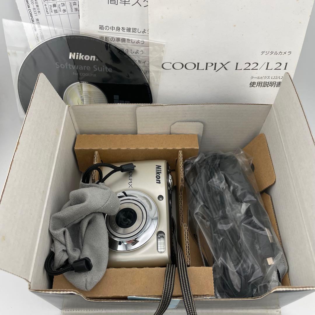 追加あり⭕️【動作確認済】Nikon COOLPIX L21 デジカメ　シルバー