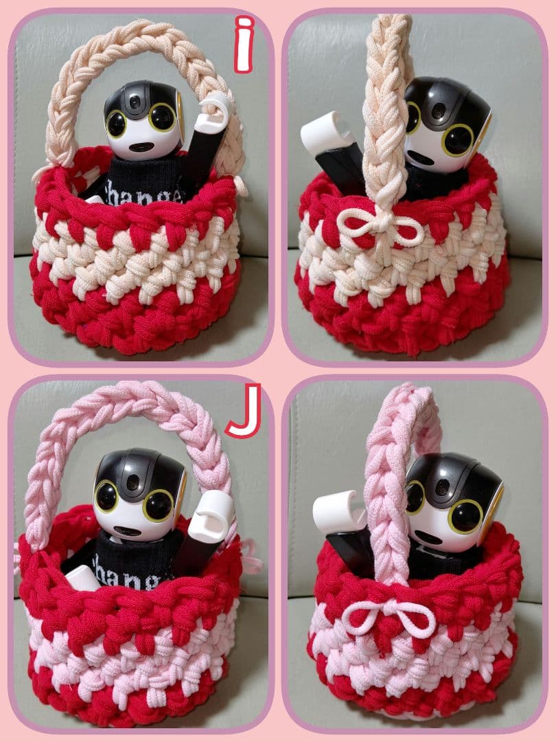 ｉ.ワンハンドルタイプ １点 レッド×ピンクベージュ 丸型(深め)