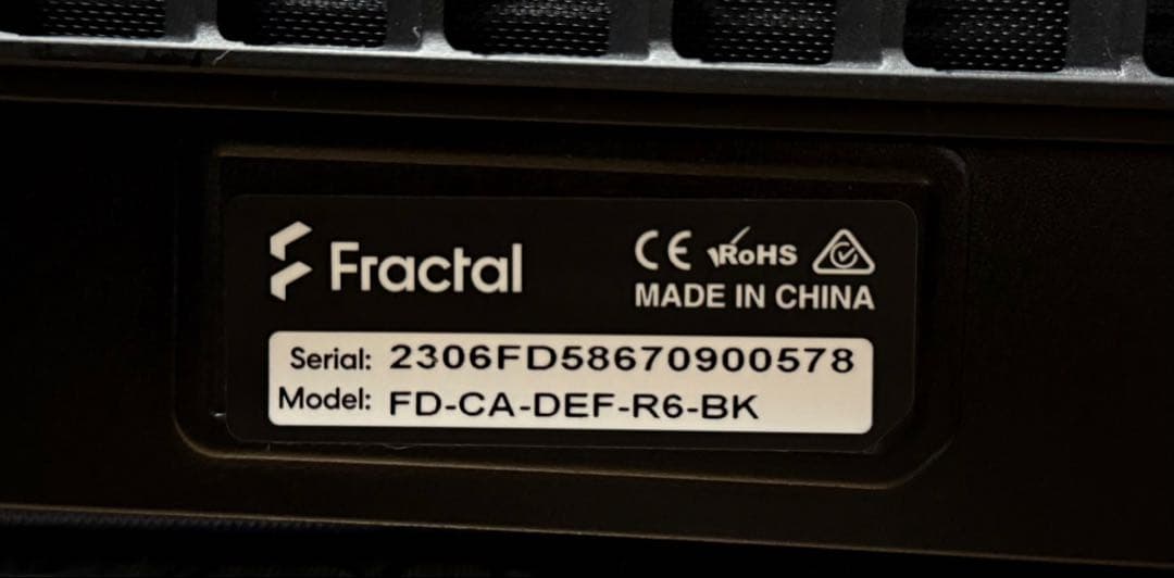 Fractal Design Define R6（ブラック）静音PCケース 美品