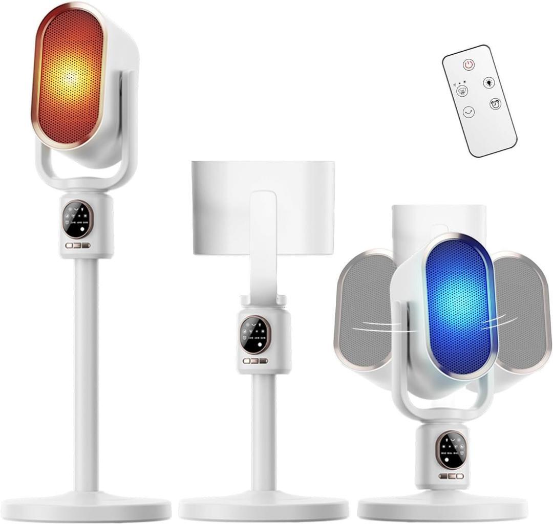 冷暖兼用 2秒瞬間 セラミックヒーター タワーファン 羽なし扇風機 DCモーター