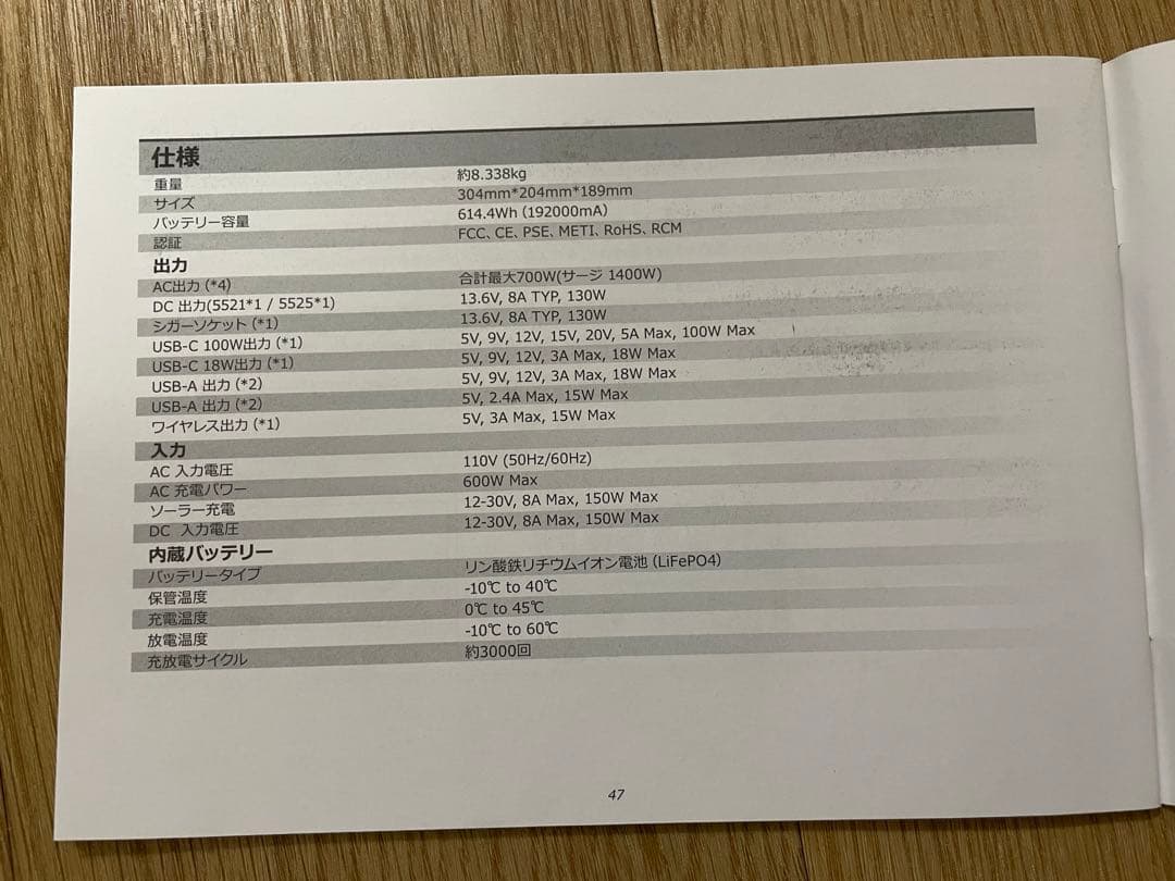 Alpha 700 ポータブル電源