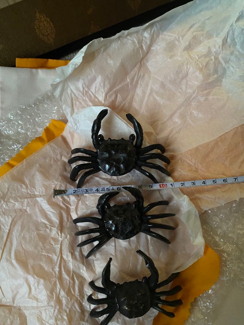 唐銅　ミツ組　蟹