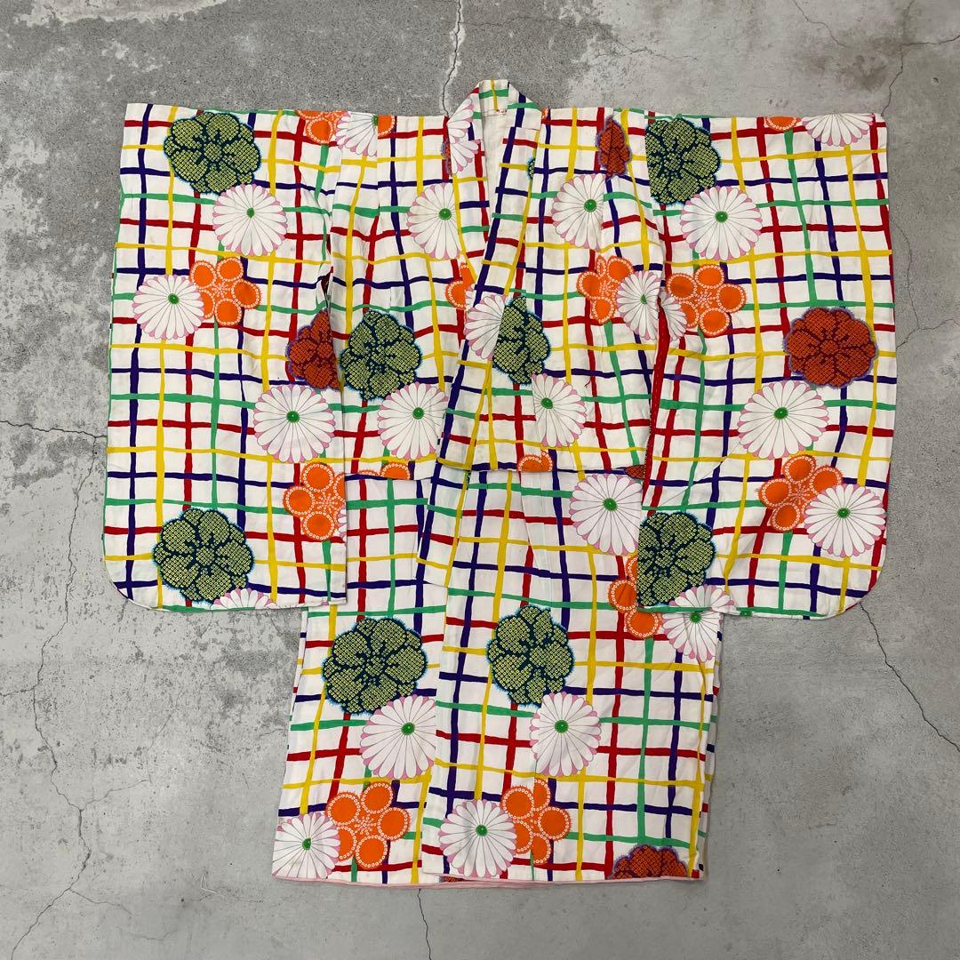 七五三　3歳着物 アンティーク着物【K3-22】