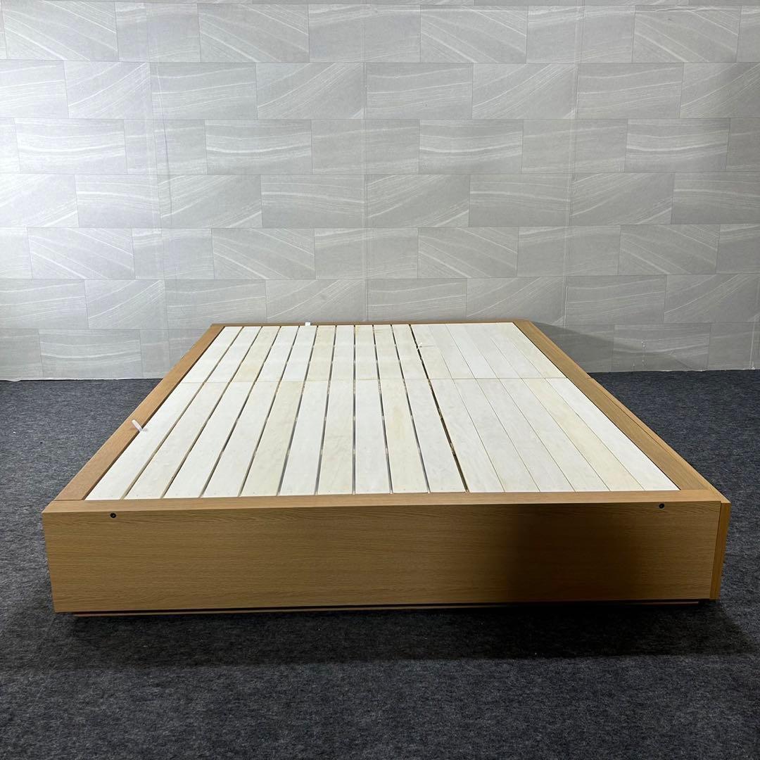 無印 ダブル ベッドフレーム 収納ベッド・ダブル・オーク材 チェスト d3011