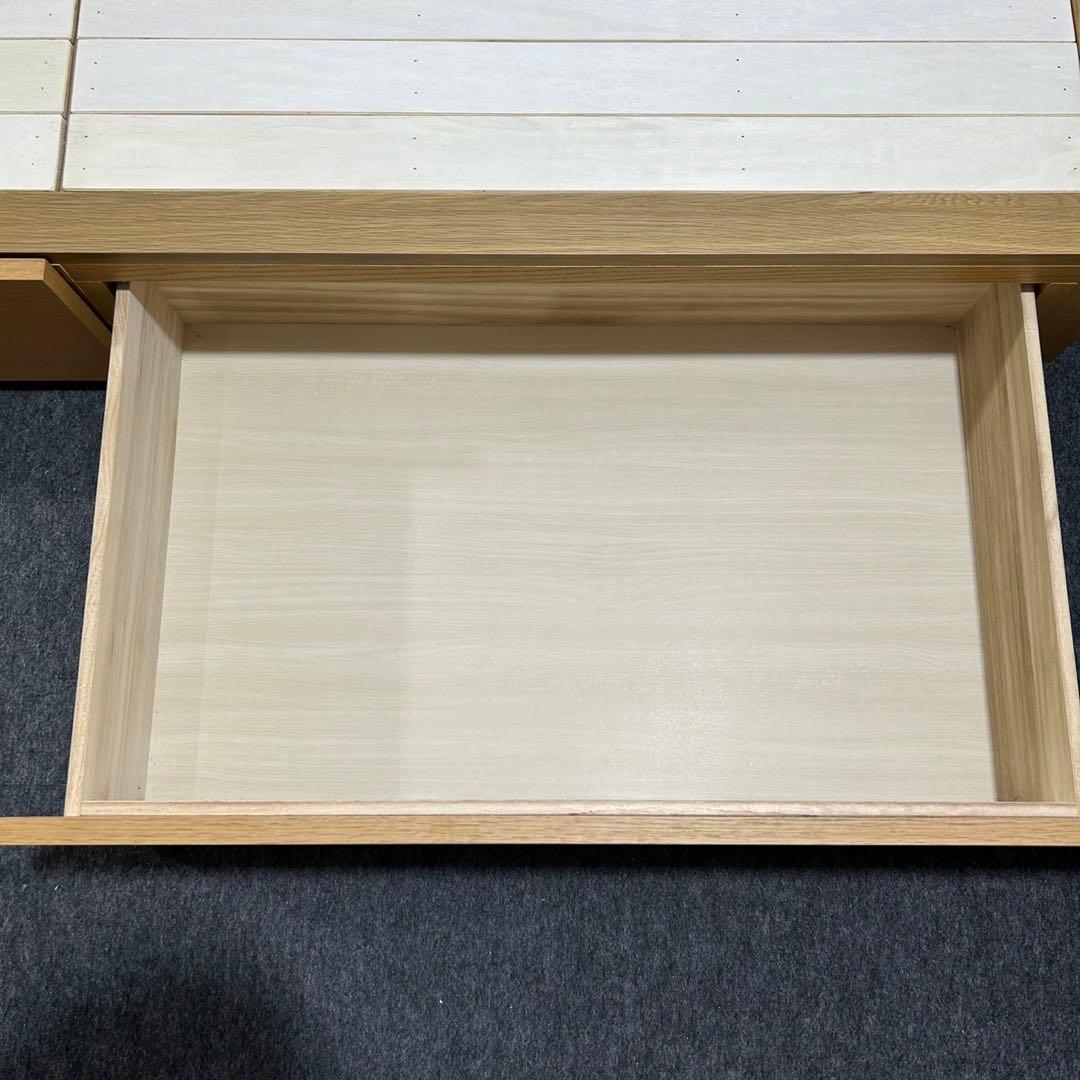 無印 ダブル ベッドフレーム 収納ベッド・ダブル・オーク材 チェスト d3011