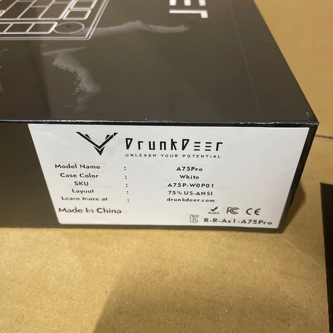 DrunkDeer A75 Pro ゲーミングキーボード ホワイト