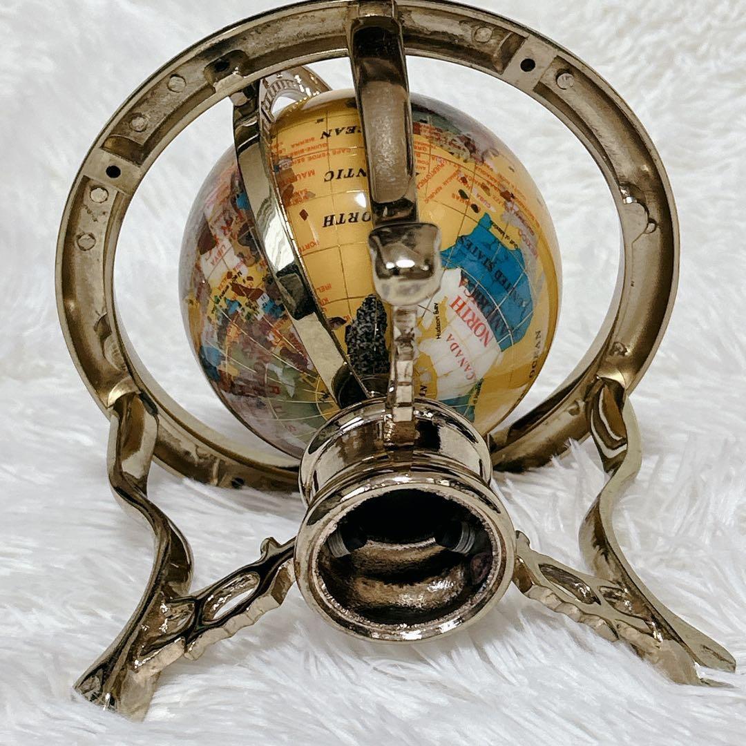 ✨希少✨ アンティーク地球儀 ゴールドスタンド 方位磁針付 猫脚 vendage