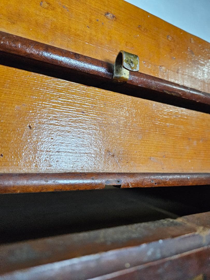 USAアンティーク BELENNS'S SILK 古いスレッドキャビネット 木製