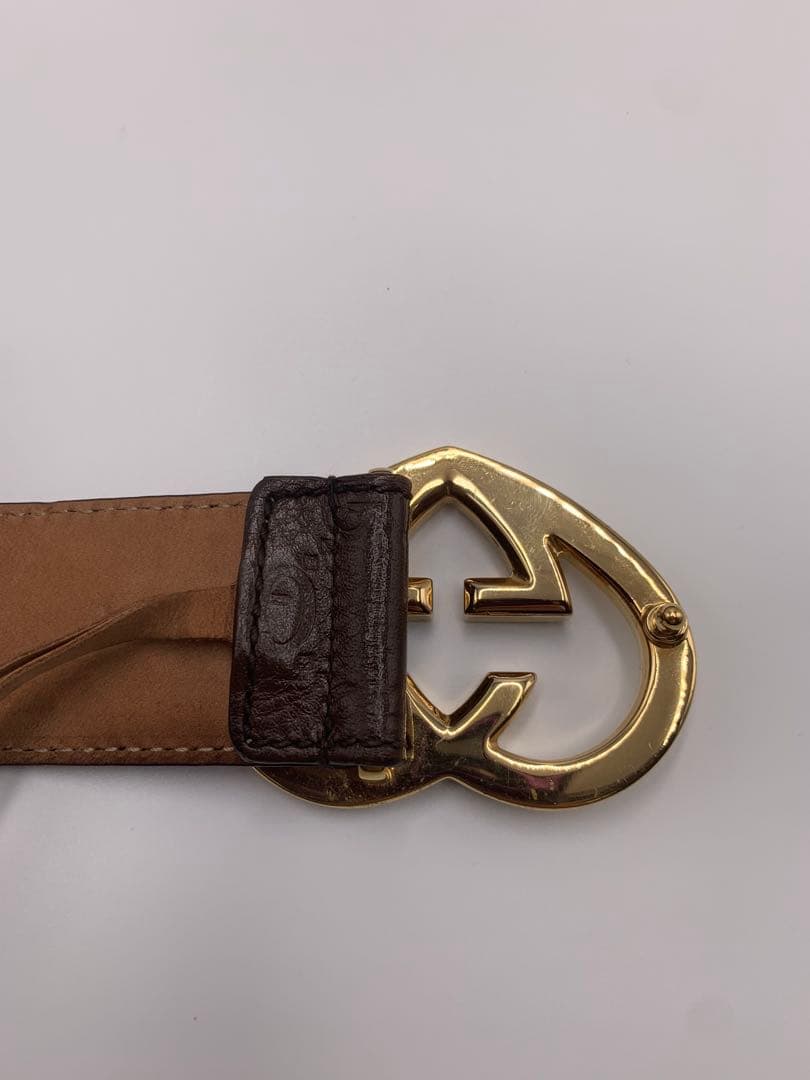 美品‼️GUCCI グッチ ベルトハートベルト ブラウン　レディース