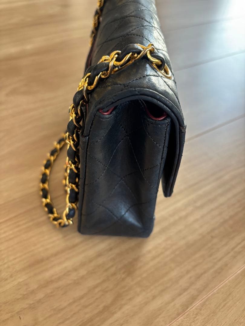 CHANEL マトラッセ　ブラック　チェーンショルダーバッグ