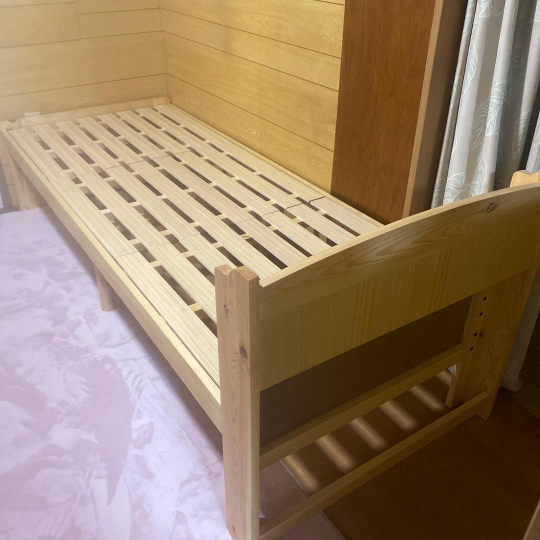 【新品未使用】ベルーナ すのこベッド 棚付き