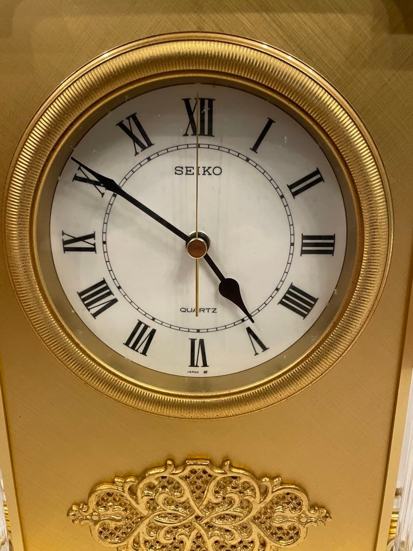 ジャンク品　SEIKO セイコー　QUARTZ クオーツ QF724G 置時計