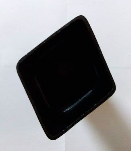 合金花器（ブラック × ラインデザイン）中板付き