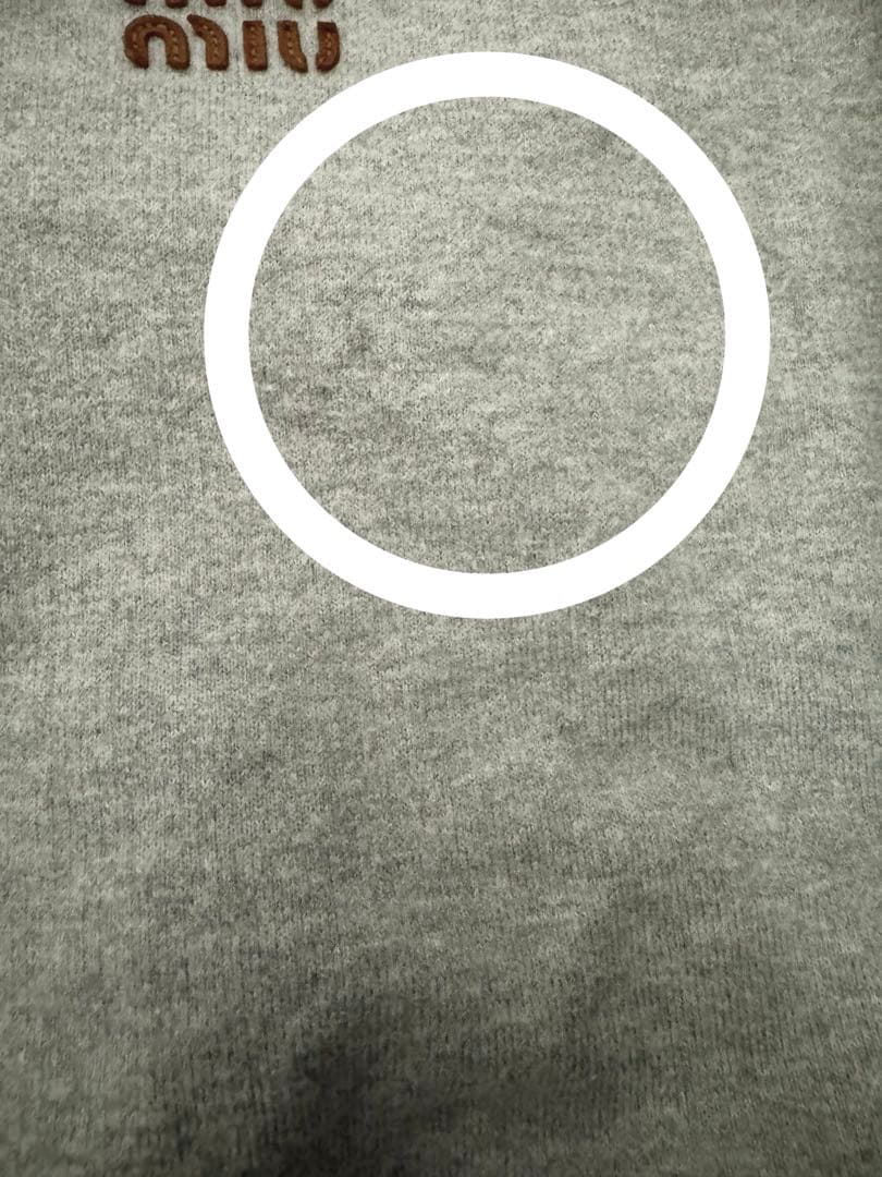 MIUMIU ハーフファスナー付 スウェットシャツ Sサイズ