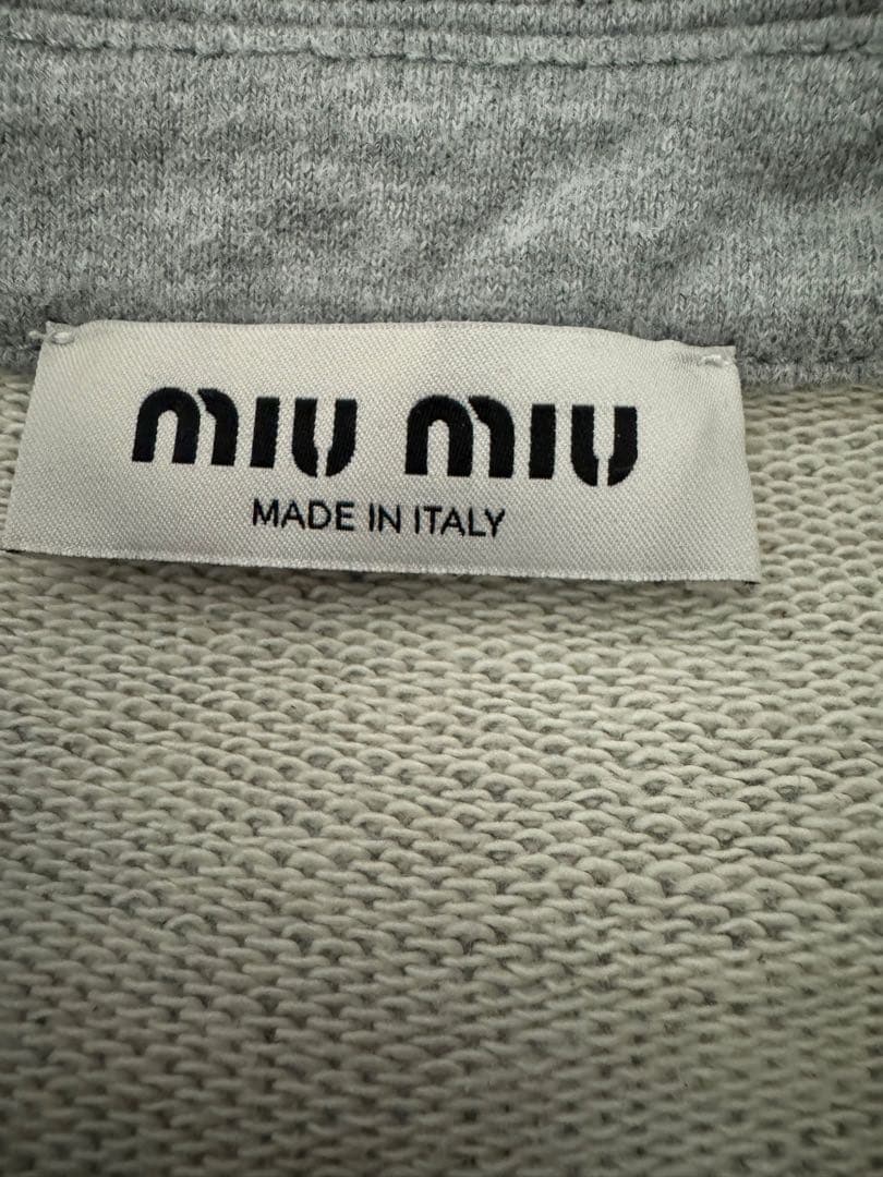 MIUMIU ハーフファスナー付 スウェットシャツ Sサイズ