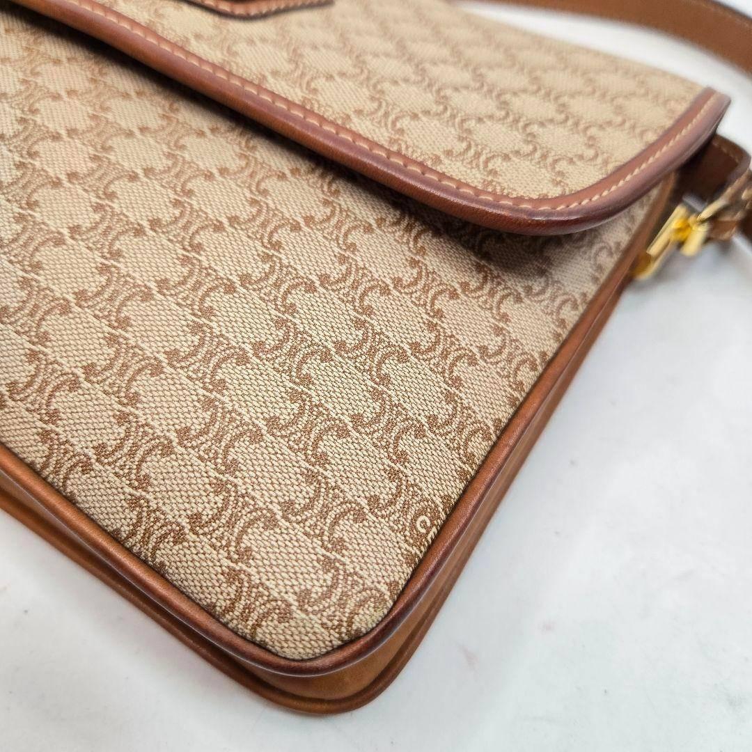 美品 CELINE ショルダーバッグ アコーディオン マカダム柄 トリオンフ