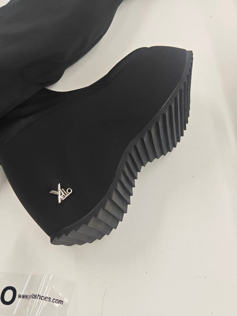 yello　TOKYO BLACK PLATFORM LONG BOOTS　新品