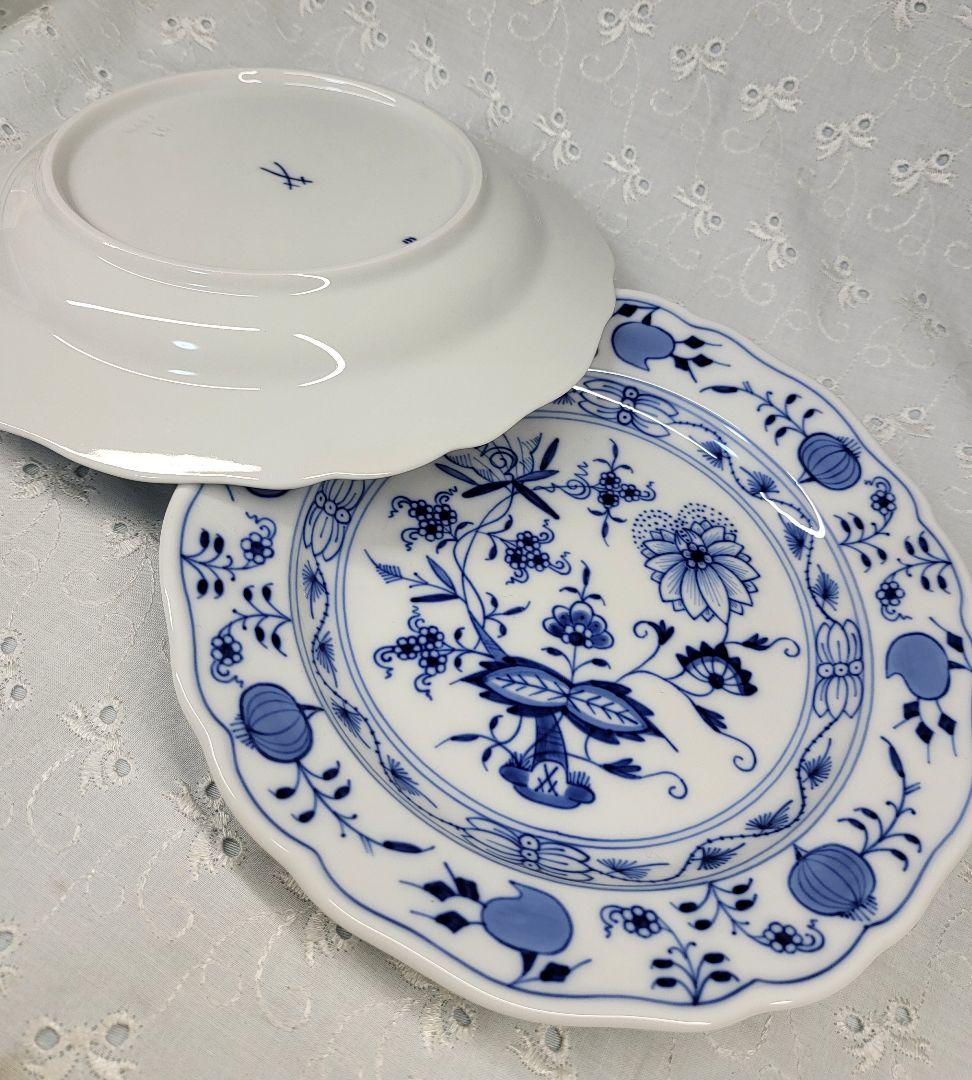 未使用✨マイセン ブルーオニオン プレート 18cm皿 サラダ デザート①