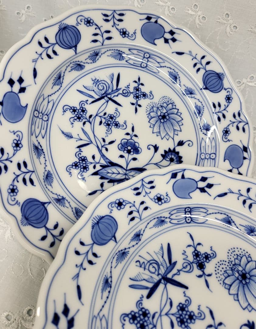 未使用✨マイセン ブルーオニオン プレート 18cm皿 サラダ デザート①