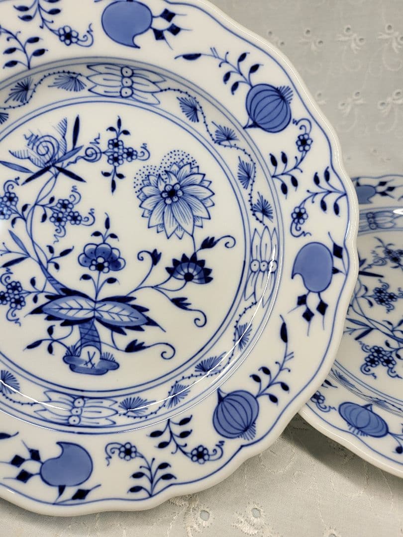 未使用✨マイセン ブルーオニオン プレート 18cm皿 サラダ デザート①