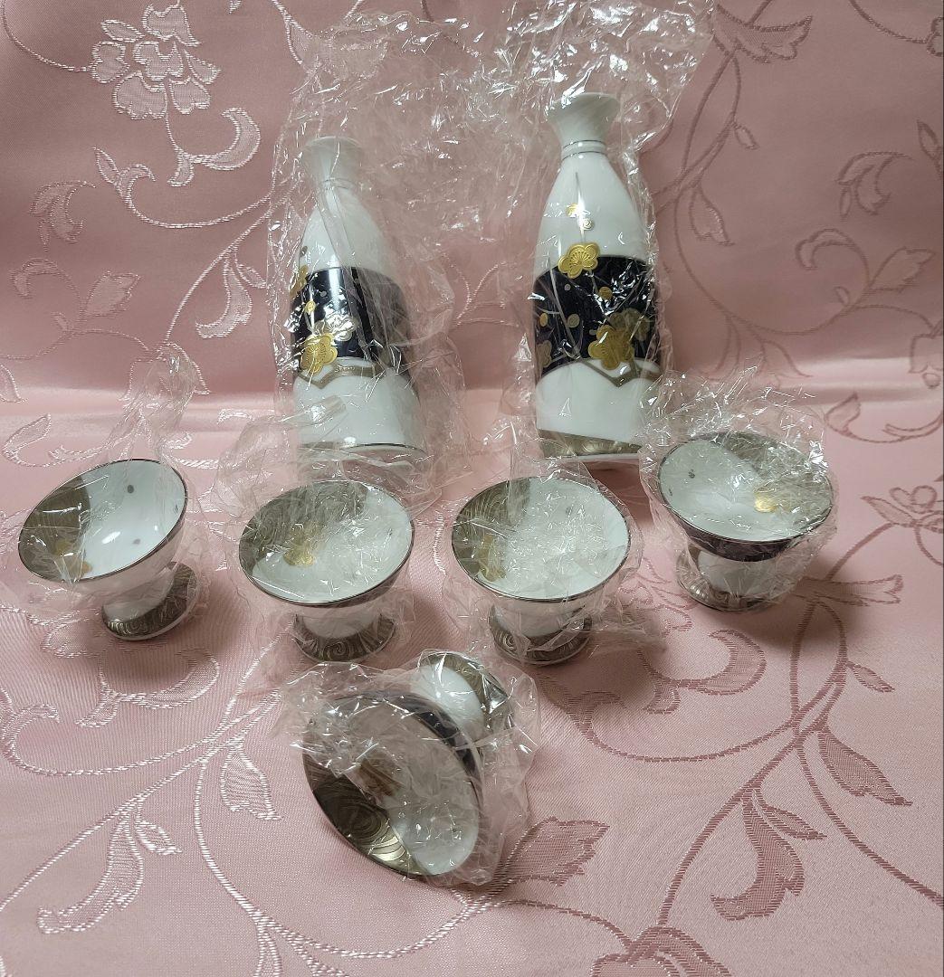 ノリタケ 和食器　雪見銀彩　酒器揃 徳利 盃