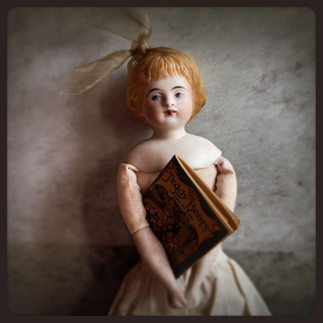 アンティーク　ブロンド　パリアンドール ビスクドール　チャイナヘッドドール