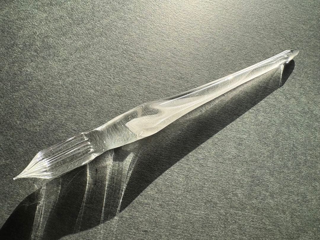 【新品未使用】ガラス工房aun ガラスペン　ダイヤモンドダスト