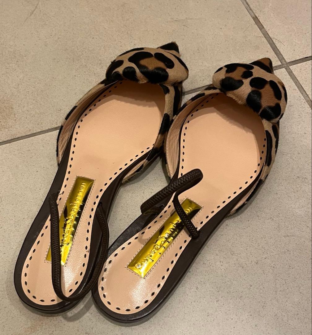 ルパートサンダーソン　ヒョウ柄　フラット　シューズ　ローヒール　37